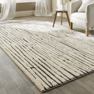 Woodweave Ivory/Charcoal Contemporary Rugs UK Mainland Free Shipping