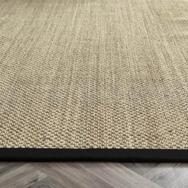 Sisal Light Beige with Black Border Sisal & Jute Rugs UK Mainland Free Shipping