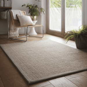 Sisal Boucle with  Light Grey Border Sisal & Jute Rugs UK Mainland Free Shipping